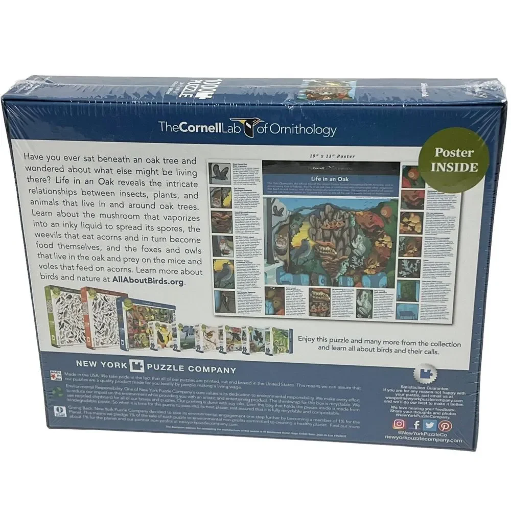 Cornell Lab of Ornithology 1000pc Life In An Oak Justine Lee Hirten & V. Greene